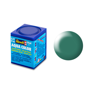 TINTA ACRÍLICA AQUA COLOR SOLÚVEL EM ÁGUA VERDE PÁTINA SEDA 18ML 365 REVELL REV 36365